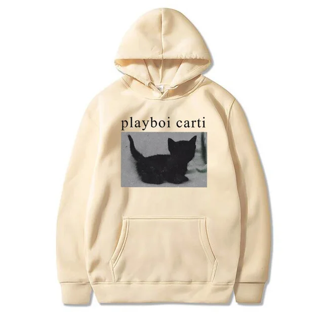 Playboi Carti Women Sweatshirts Funny Cat Print Hoodies Unisex Woman Clothing 1