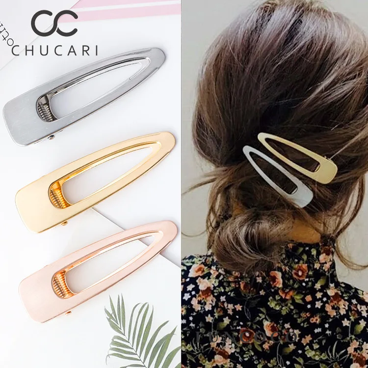 CHUCARI Новый Простой корейский металлический зажим для волос повязка расческа