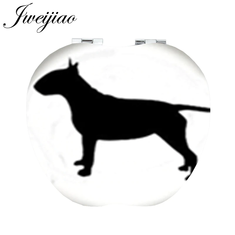 JWEIJIAO мультфильм прекрасный whte маленькая собака карманное зеркало для девочек PU аксессуары ручной Макияж складные животные зеркала D1304 - Цвет: D1313
