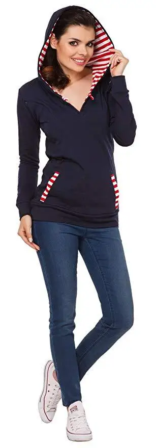 Одежда для беременных Многофункциональный осенний и зимний сшитый с капюшоном длинный рукав костюм для кормления грудью осень и зима