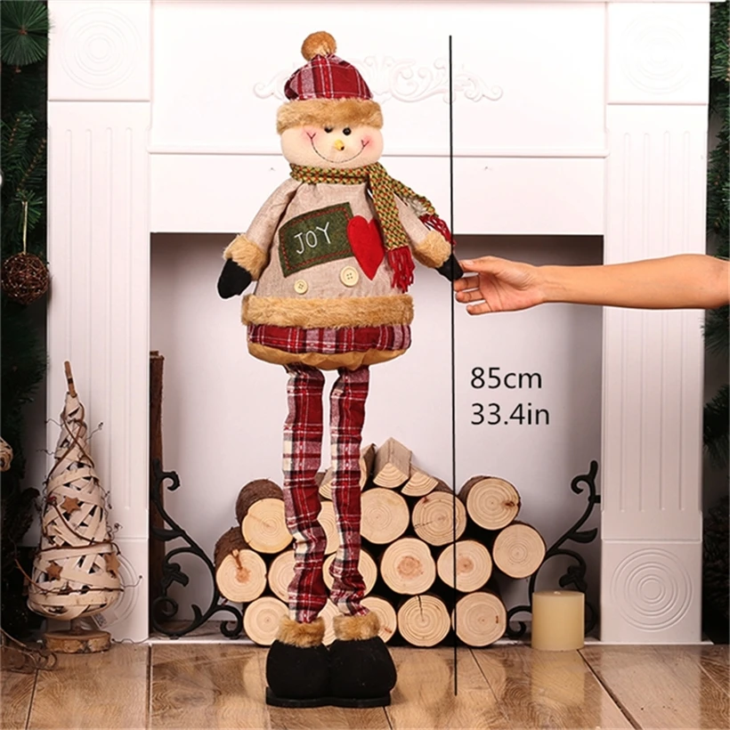 Adornos de navidad выдвижной Санта Клаус Снеговик куклы Merry Christmas год Рождественские украшения для подарков для дома натальная игрушка - Цвет: SDZS15402