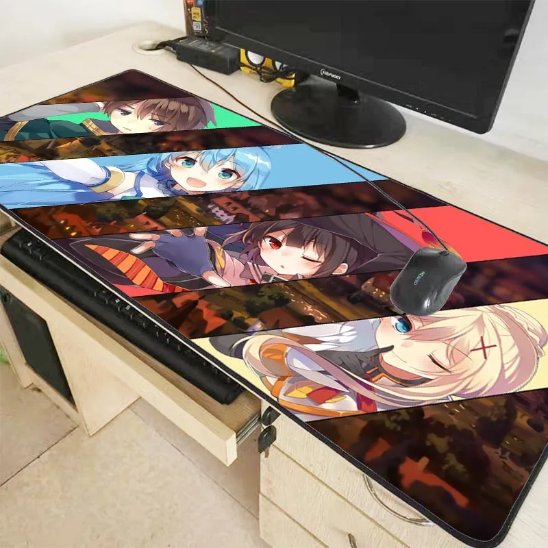 

Mairuige Japan Anime Konosuba Megumin Large Size Mouse Pad Rubber PC Computer Gaming Mousepad Desk Mat for LOL Cs Go DOTA2