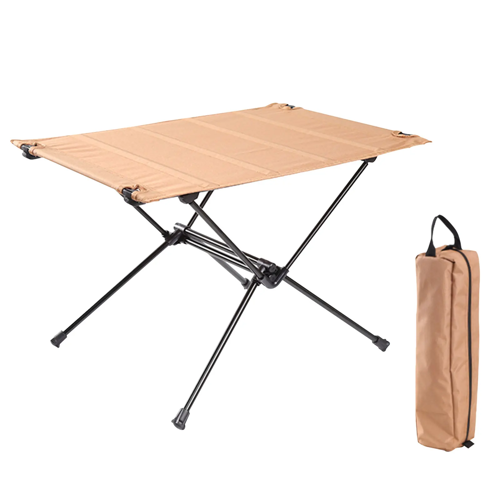 Foldable Camping Table-Aluminum Lightweight Folding Table Compact Roll Up Tables Collapsible Table for Fishing Picnic BBQ 