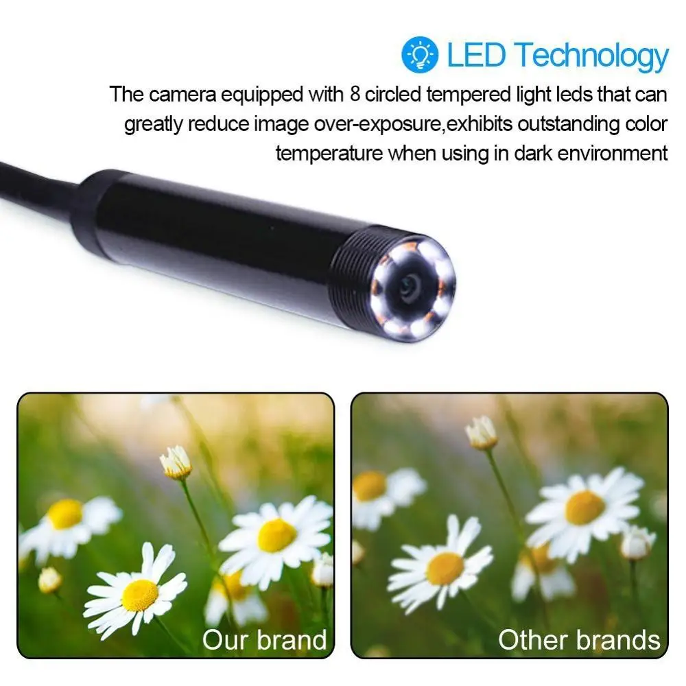 KERUI 1/2/3,5/5/10 m HD 1200P WI-FI USB эндоскоп Камера Беспроводной Водонепроницаемый жесткий кабель для IOS iPhone Android телефон