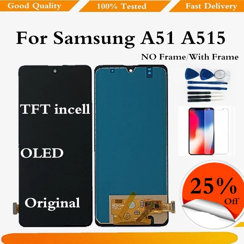 

LCD For Samsung A51 A515 Display For Samsung A51 A515F LCD Display Touch Screen Digitizer Assembly