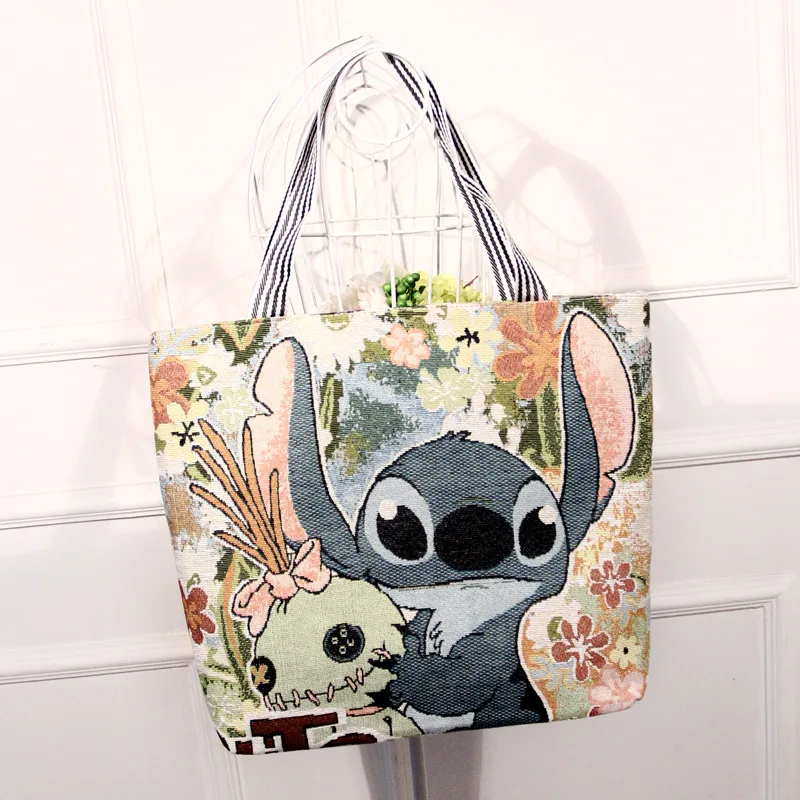 Vendedor Caliente Anime Disney Stitch tendencia bolsos Mickey Mouse bolso Casual mickey Minnie Portátil Bolsa de lona esposas bolsa mujer bolsas de la escuela QMrXeLy1y56