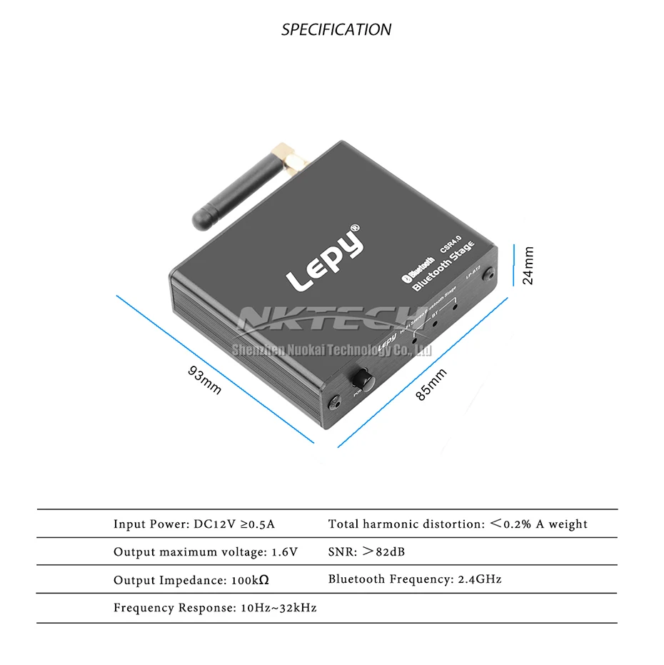 LP-BT2 Lepy Hi-Fi стерео Bluetooth сценический декодер приемник соответствующий аудио и цифровой стерео конвертировать FM DVD MP3 CSR4.0