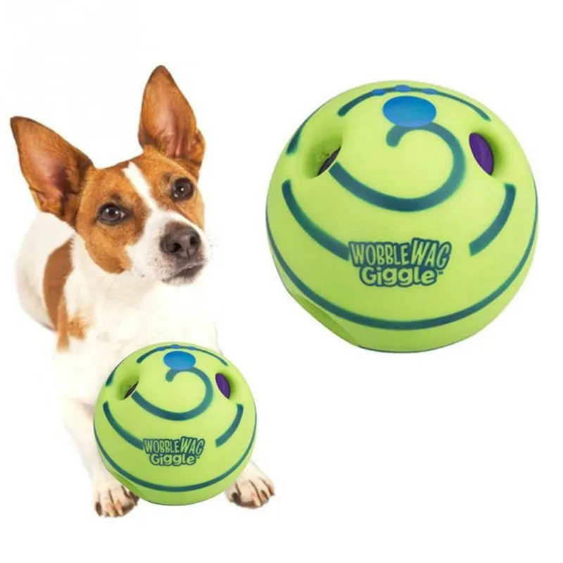 

Wobble Wag Giggle Dog Ball Pet Toy Silicone Jumping Toys Interactive for Large Dogs Training E dog toys small dogs