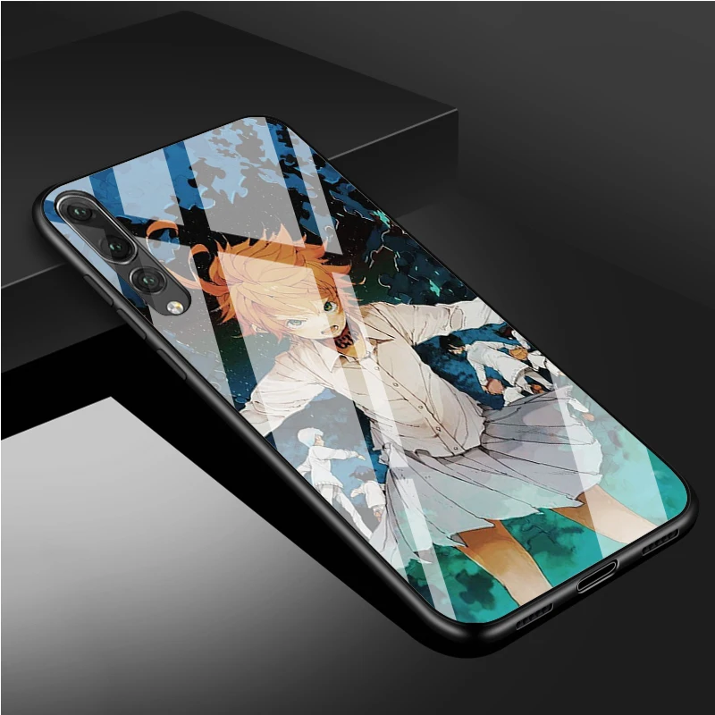 The Promised Neverland anime Tempered Glass Phone Case For Huawei P20 P30 P40 P40 Lite Pro Psmart Mate 20 30 Cover Shell huawei snorkeling case