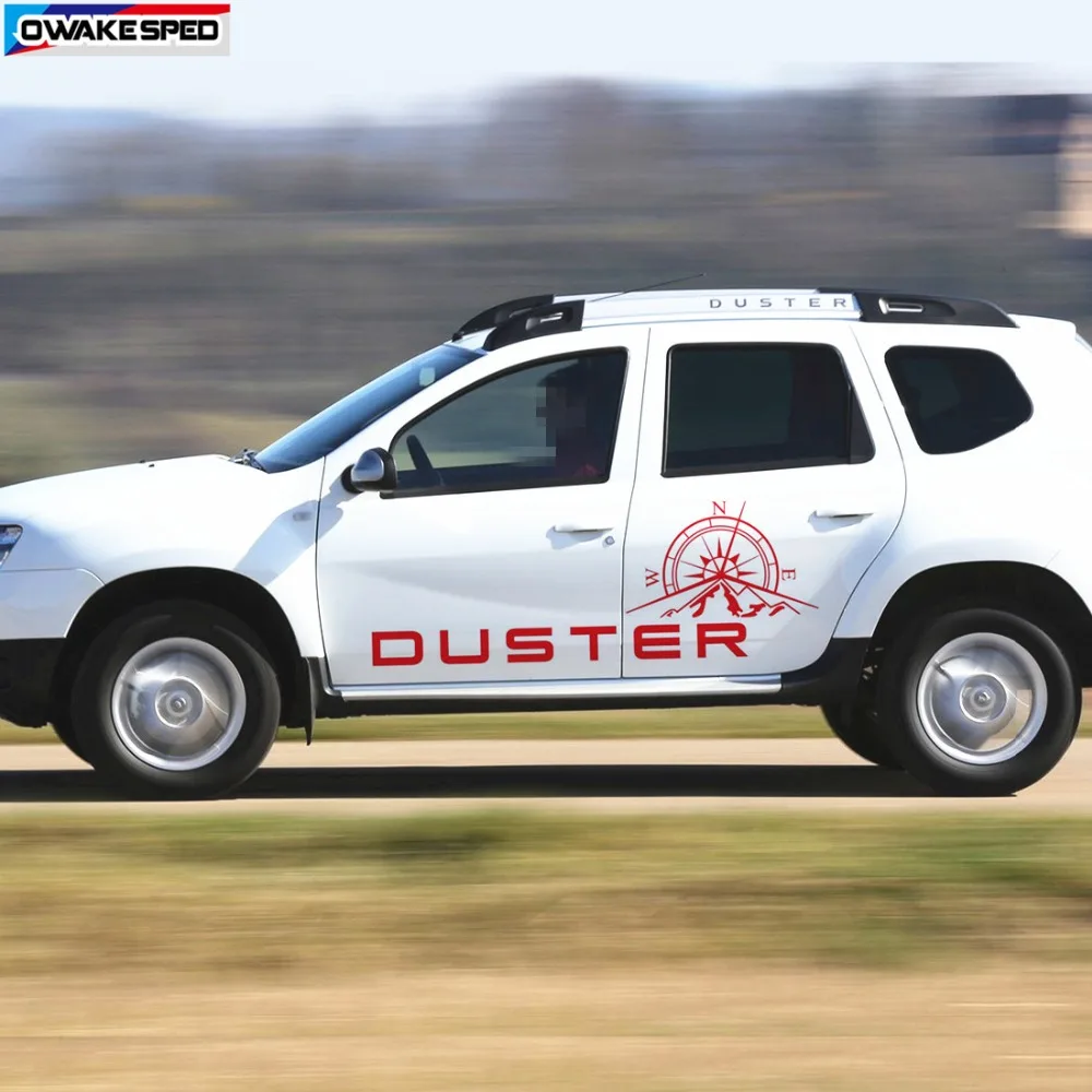 For Dacia Renault Duster Compass Mountain Graphics Body Sticker Car Door Side Decor Vinyl Decal Off Road Styling Decals (5)