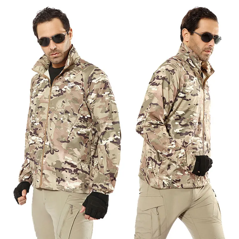 

Tactical Jacket Army Military Clothes Quick Dry Ultra Light Weight Skin Camouflage Coat Outdoor Hunting Waterproof Casual Jacket