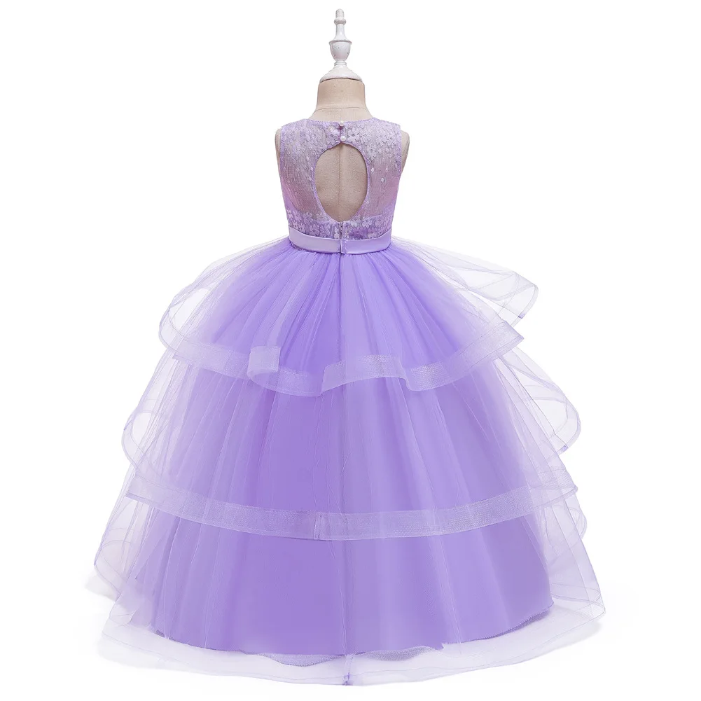 Hot Models Flower CHILDREN'S Dress GIRL'S Dress Tutu Christmas Long Formal Dress Girl Dress