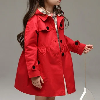

New Hot Kids Baby Girls Winter Windbreaker Jacket Coat Toddler Uniform Long Sleeve Button Hooded Children Girl Coats Outerwear
