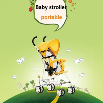 

Baby Stroller Travel Lightweight Trolley Foldable Buggy Pram Portable Four-wheel Strollers Baby Carriage Pushchair For Newborns