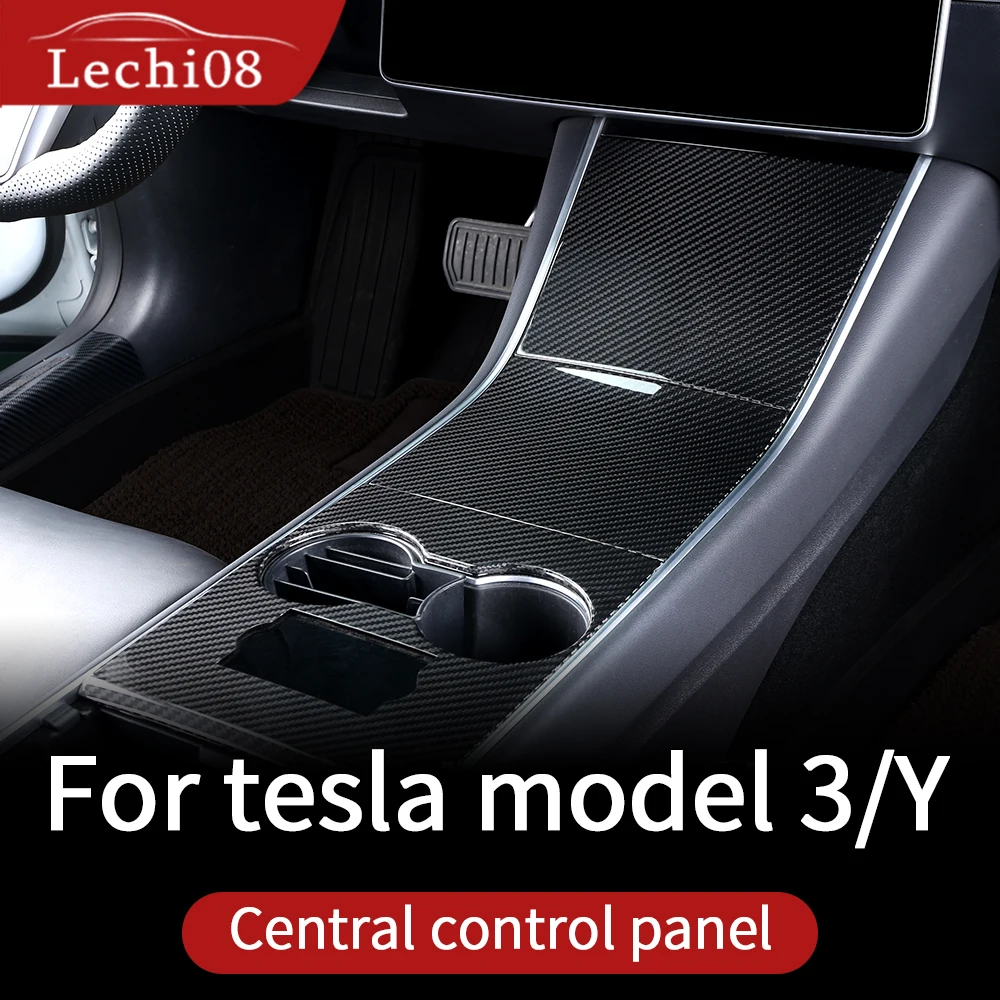 Аксессуары для tesla model 3/Автомобильная Y центральная консоль модель 3 carbon|Наклейки