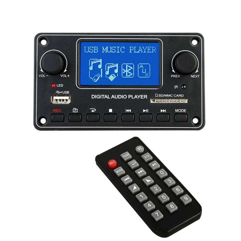 Audio MP3 Player Bluetooth MP3 Decoder Audio Decoder Board TDM157 MP3 Player Decoder Board High Quality Digital Audio Player USB SD Bluetooth FM Music Module