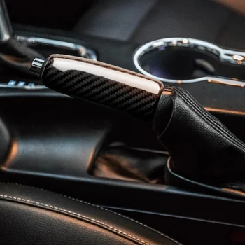 

Car Accessories Interior Trim Handbrake Grips Cover Replace Real Carbon Fiber for Ford Mustang 2015 2016 2017 2018 2019