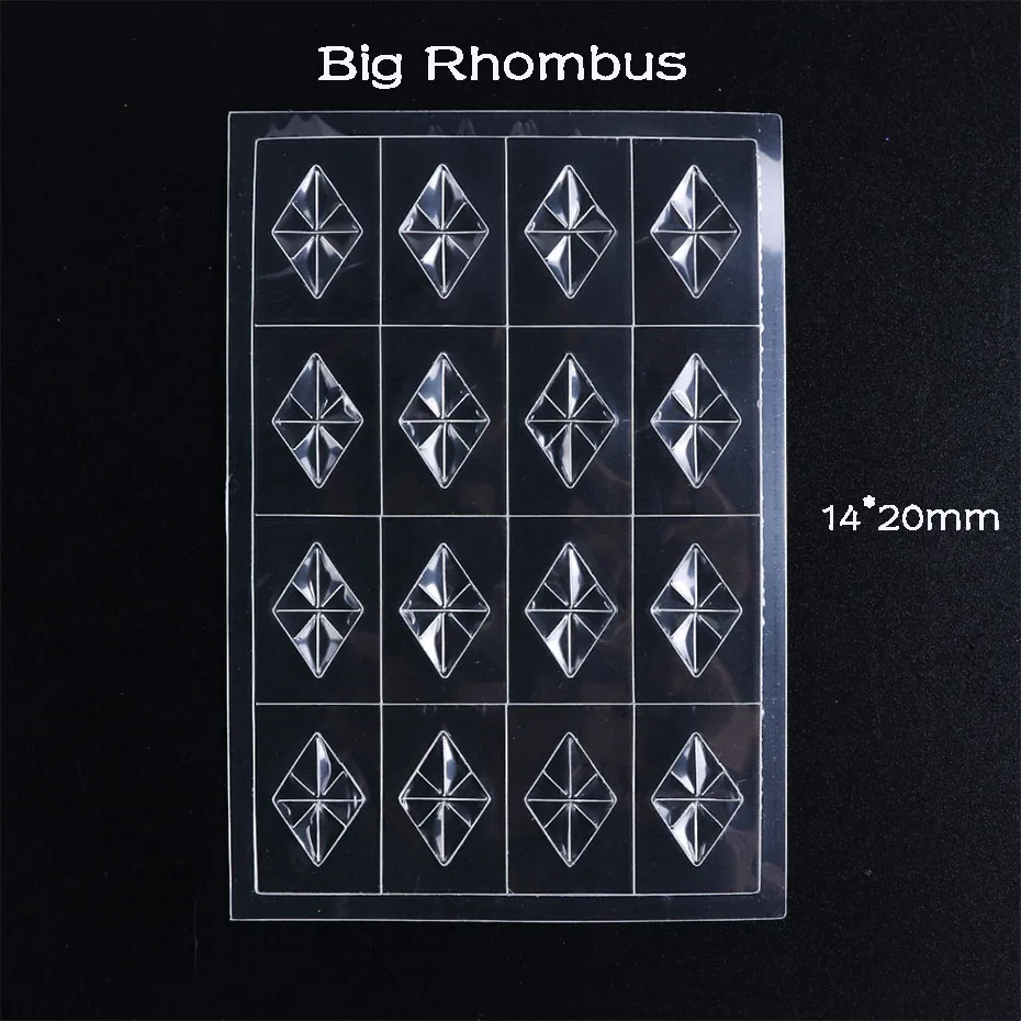 Big Rhombus 1 шт 3D полые наклейки для ногтей, наклейки с кристаллами, трафареты для дизайна ногтей, руководство по переводу, советы японского дизайна, маникюрные украшения SA783 - Цвет: Big Rhombus