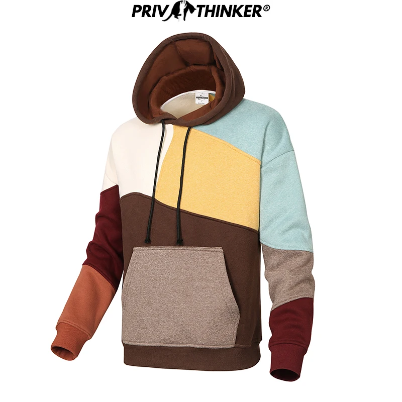 Privathinker US SIZE Men Woman Patchwork Casual Sweatshirts 2020 Autumn Winter Korean Clothes Thicken Warm Streetwear Hoodies Privathinker US SIZE Men Woman Patchwork Casual Sweatshirts 2020 Autumn Winter Korean Clothes Thicken Warm Streetwear Hoodies
