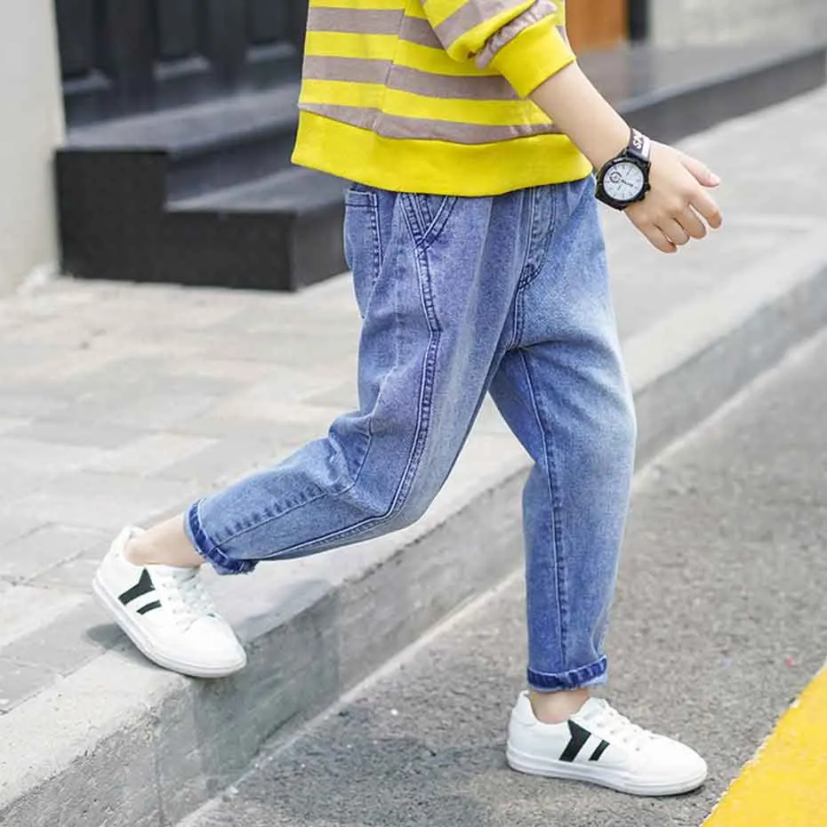 Jeans For Boys Solid Patchwork Kids Boy Jeans Casual Jeans For Kids Autumn Simple Fashion Children's Clothing For Boys Christmas - Color: AS PICTURE