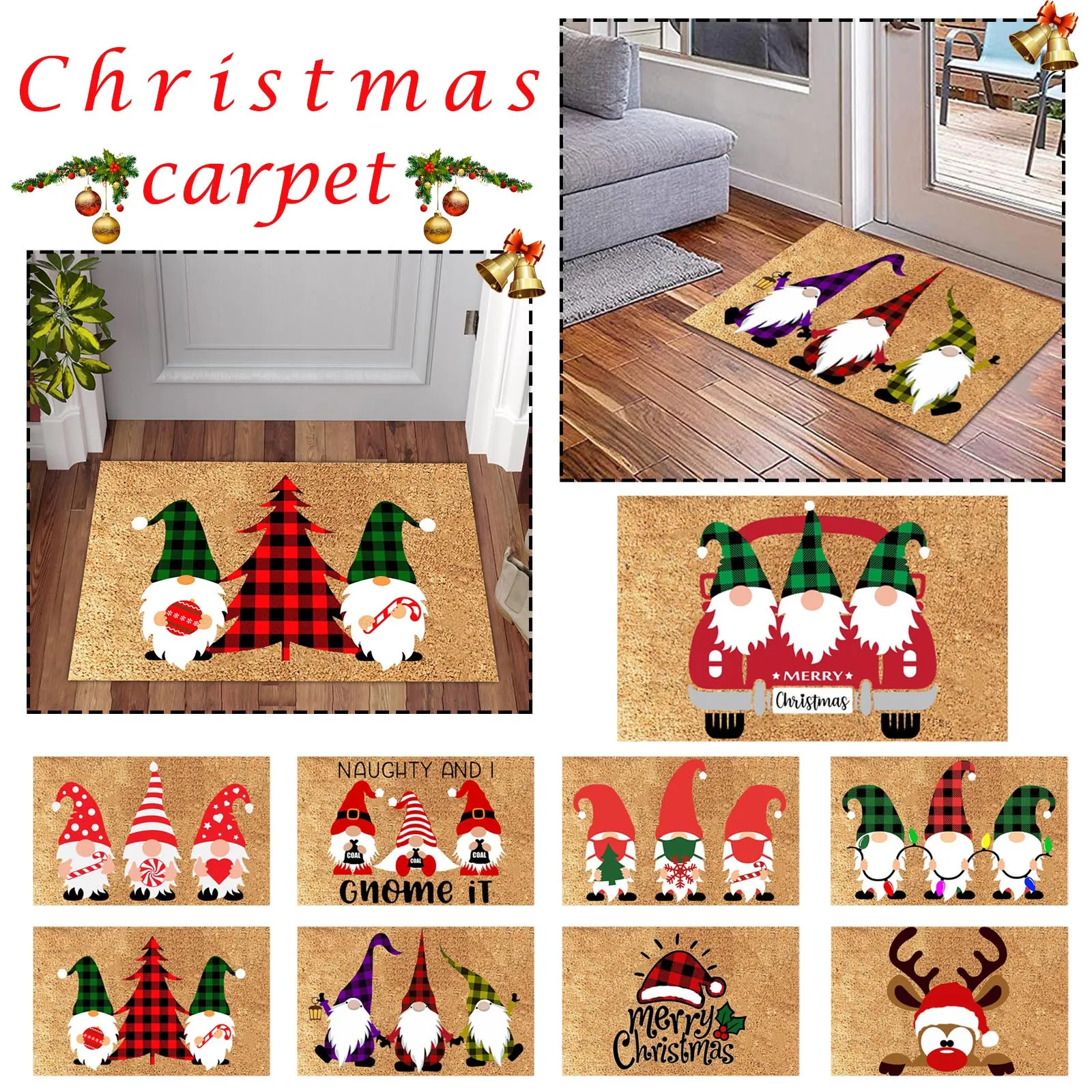 Christmas Doormat Blanket Home Front Door Decorations Home