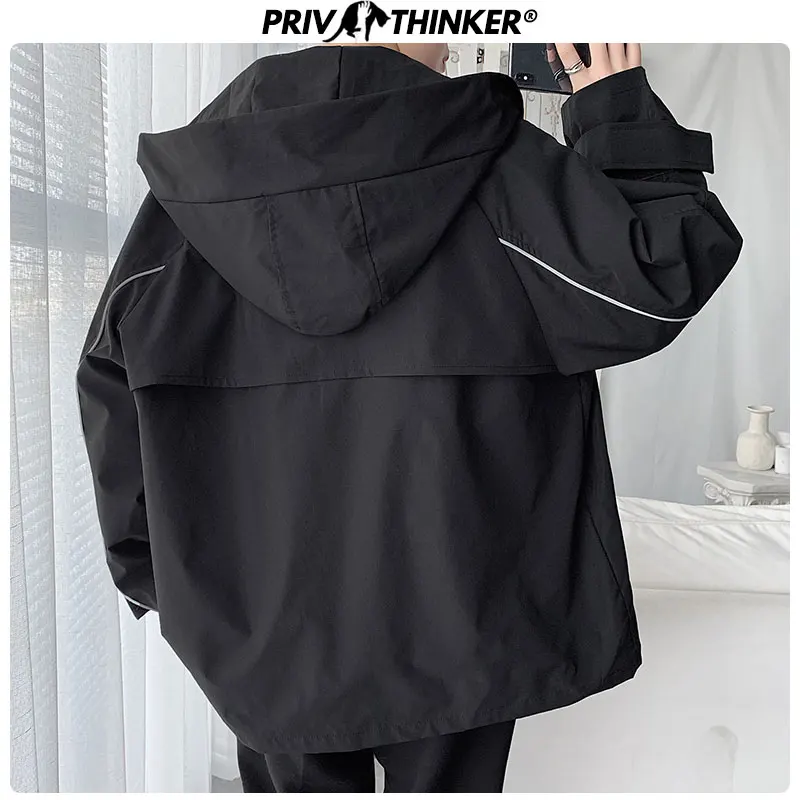 Privathinker, Мужская утолщенная куртка в стиле сафари, Осень-зима, пальто, Мужская Корейская Повседневная парка, Теплая мужская, свободная одежда, большие размеры