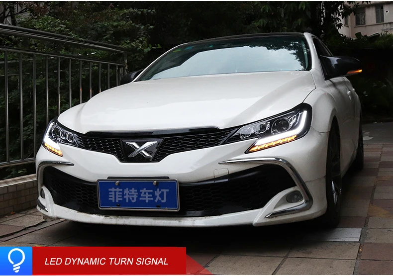 Автомобильный Стайлинг для Toyota Mark X фары все светодиодный Reiz 2013- светодиодный налобный фонарь все светодиодный Mark X фар Габаритные огни