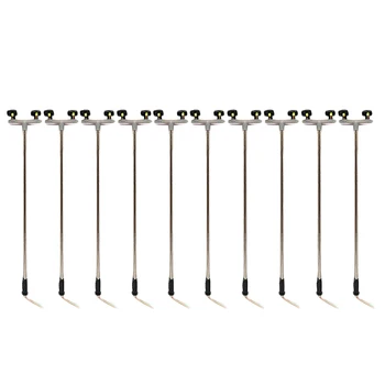 

ABKK-10Pcs 2Led Street Lamp 1:100 Ho Scale Street Light Scenery Mini Lamppost For Sand Table Model 2