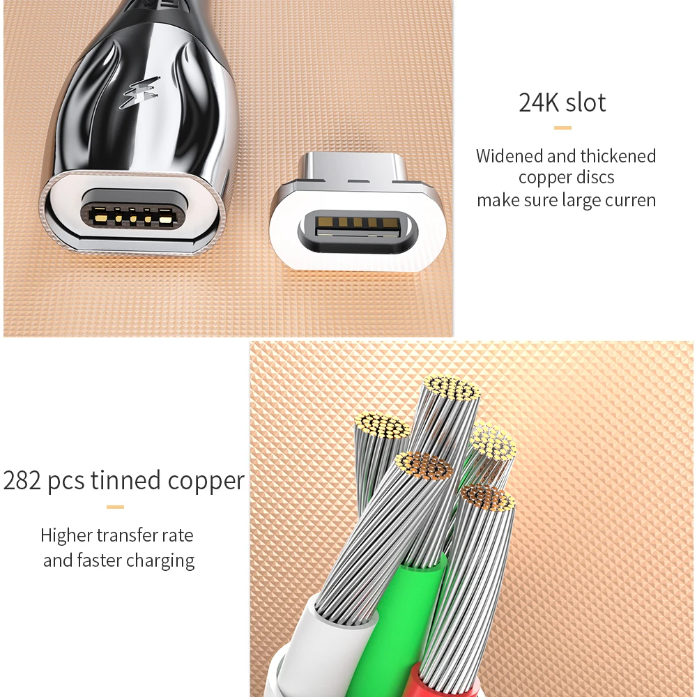 Магнитный кабель Essager 5A usb type-C для быстрой зарядки, магнитный кабель type-C для huawei P30 P20 mate 30 20 Xiaomi Mi кабель usbc