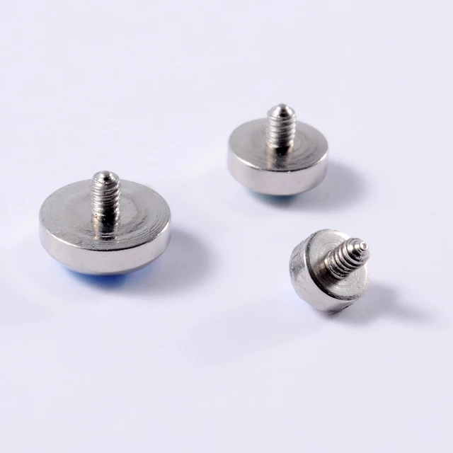 Kit Piercing Dermico 10 Pezzi In Acciaio Chirurgico 316L - Top Opale E Oro Con Ancoraggio - Foto 4