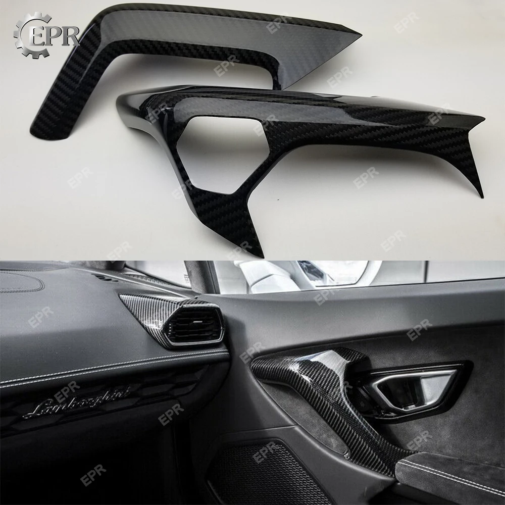 (LHD) Сухой углерод для Huracan LP610 LP580(2014 +) внутренняя дверная ручка (крышка) Комплект