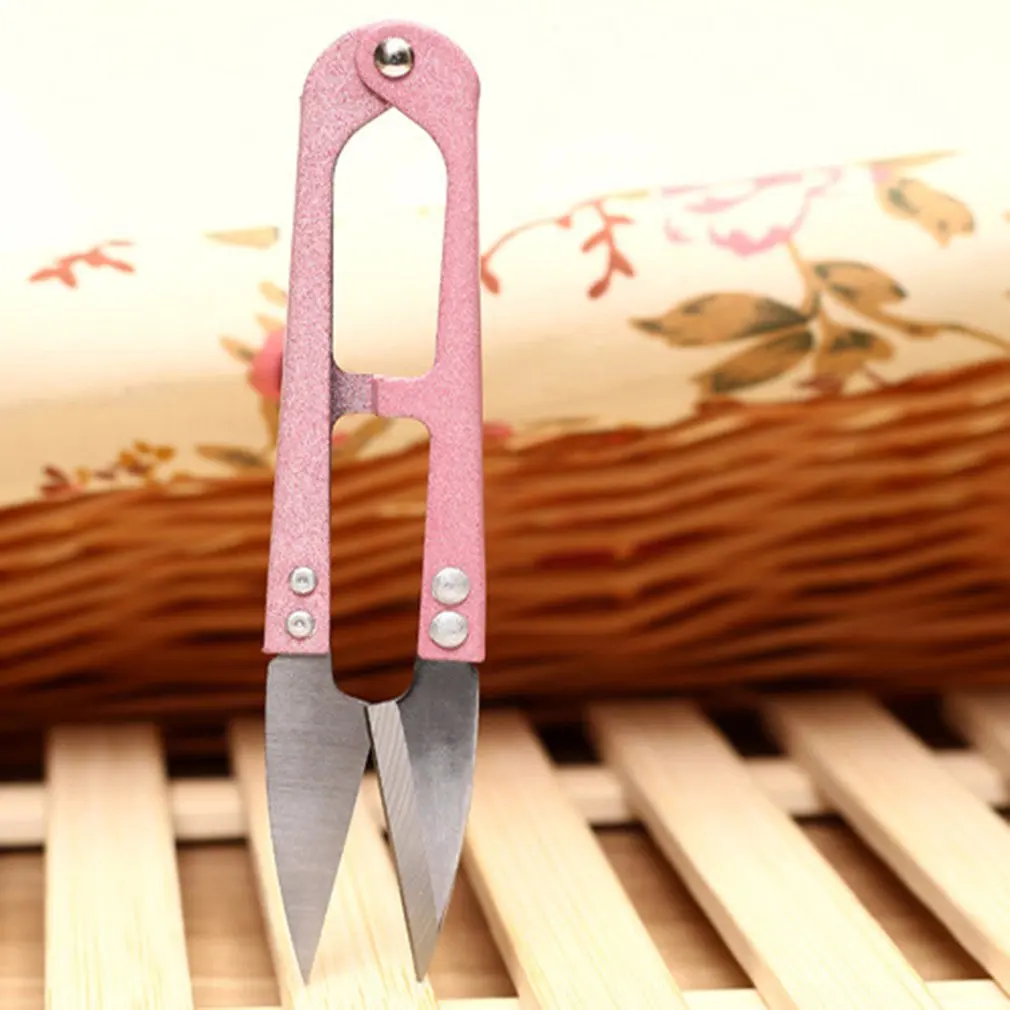 J01 Stainless Steel U-shaped Wire Cutter Home Yarn Scissors Cross Stitch Scissors Thread Scissors Small Household Daily