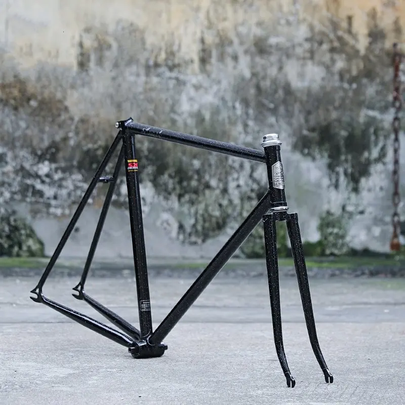 Fixie велосипедная Рама Reynolds 4130 хромированная молибденовая стальная рама для шоссейного велосипеда с рифленой рамой на заказ 700C велосипедная Рама