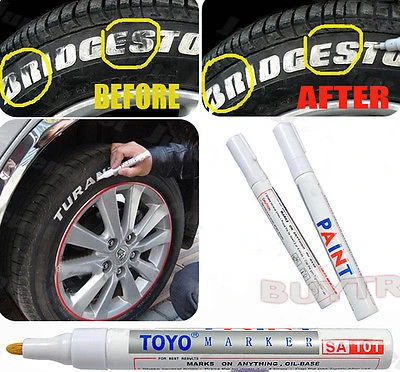 Tire Paint Marker Pen Waterproof White Marker Pens Marker Cleaner Rubber  Permanent Metal Pen Auto Paint Paint Tyre Paint - AliExpress