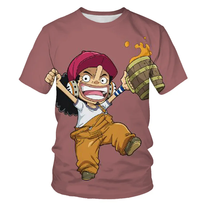 picture color Одежда для маленьких мальчиков, 3D Цельный с рисунком обезьяны D Luffy, Детская футболка, летняя мода для мальчиков и девочек, простая уличная одежда harajuku - Цвет: picture color