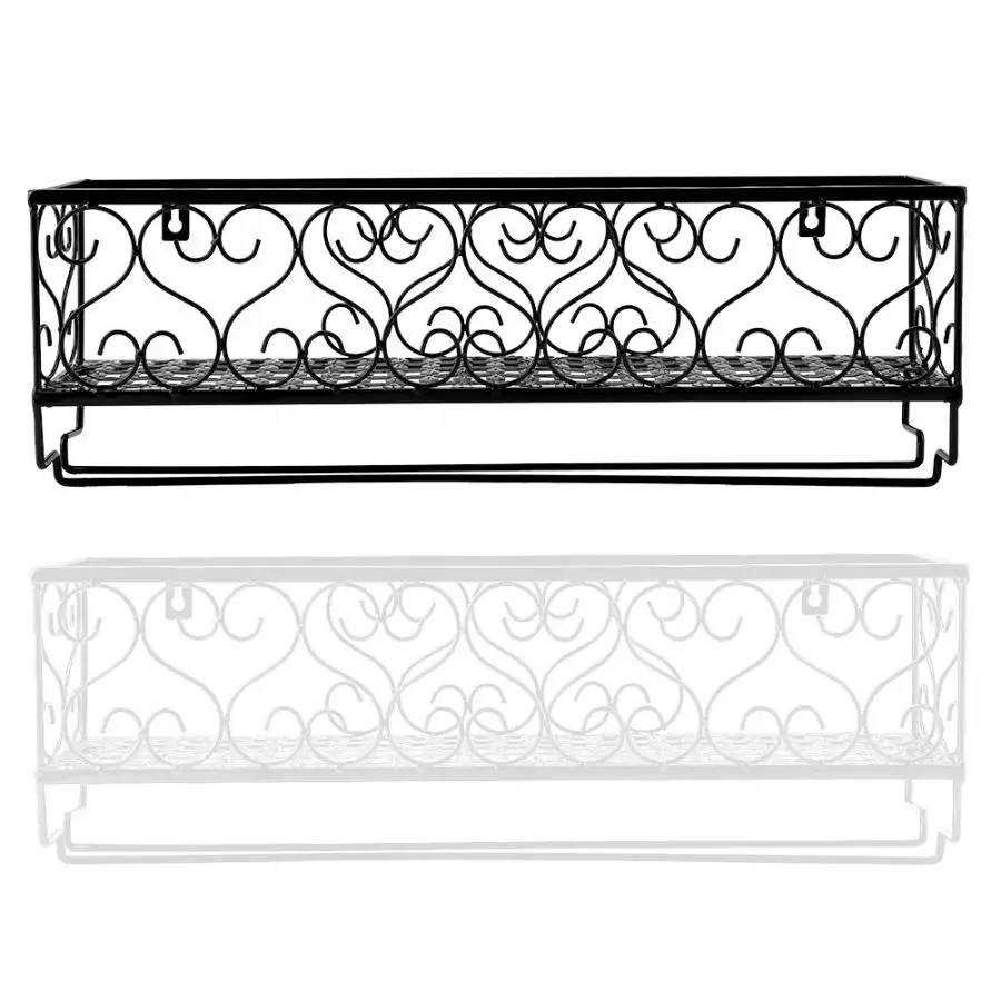 

Barware Wall Mount Metal Wine Rack Bottle Champagne Glass Storage Bar Accessory with Shelf Bar Club Wine Accessories