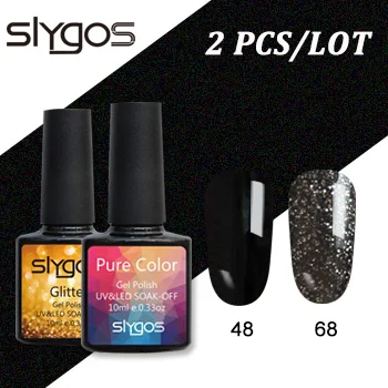 4868 SLYGOS Платиновые Блестки УФ-гель для ногтей 2 шт./компл. Цвет серии светодиодный Гель-лак для ногтей, Лаки! полупостоянная светодиодный лак для ногтей с блестками - Цвет: 4868