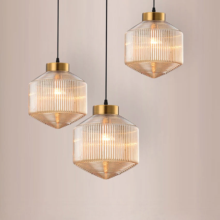 

Modern LED Glass Pendant Lights Lighting Nordic Industrial Wind Cafe Loft Living Room Lamp Bedroom Bedside Decor Light Fixtures