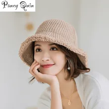 Новая Осенняя вязаная шапка женские зимние шапки для женщин модная вязаная Панама шляпа для рыбалки шапка чистая красная солнцезащитная Кепка