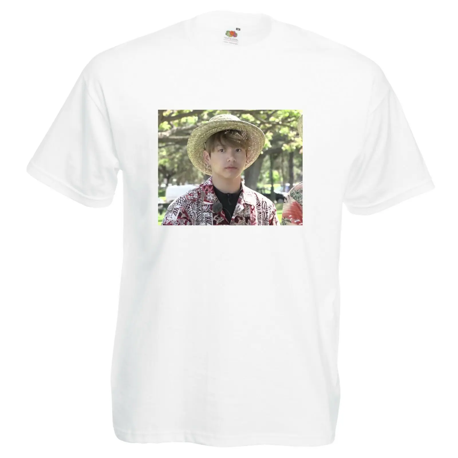 

Jungkook Funny Hawaii Meme Photo Printed T-Shirt Adult and Children Sizes