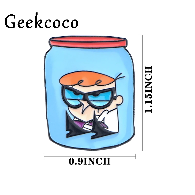 Забавный мультфильм Dexter's Lab брошь, эмалированные булавки, джинсовые куртки, нагрудные булавки для сумки, бейджи, ювелирные изделия для женщин и мужчин, коллекция подарков J0694