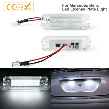 

2Pcs Led Number Car License Plate Light Lamp For Mercedes Benz G-Class W463 G55 G63 G65 AMG G500 G550 Licence Plate Light