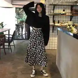 Flower Pattern Casual Fresh Loose Basic Simple College Wind 2021 Summer Chiffon Female Women New Arrival A-line Skirts Flower Pattern Casual Fresh Loose Basic Simple College Wind 2021 Summer Chiffon Female Women New Arrival A-line Skirts