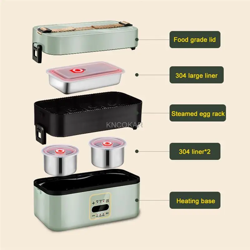 Electric Microwave Heating Lunch Box Food Storage Container for Student Office Worker Double-layer Insulation Lunch Container 6