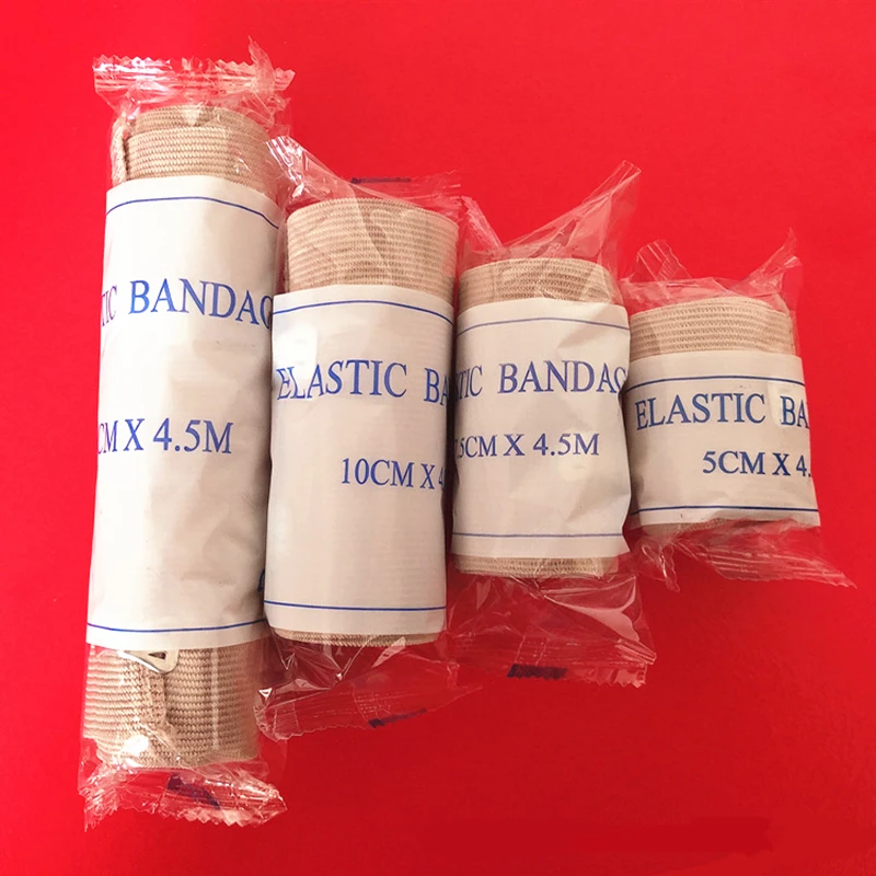 Vendaje elástico de alta elasticidad para heridas, vendaje de tratamiento de esguince para deportes al aire libre con Clips para accesorios de primeros auxilios, 1 rollo