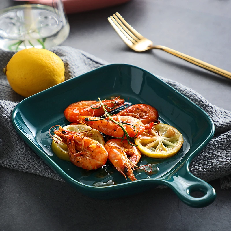 Ceramic tableware Household dishes Creative dish Bakeware Dish Irregular breakfast desserts plate Oven ceramic | Дом и сад