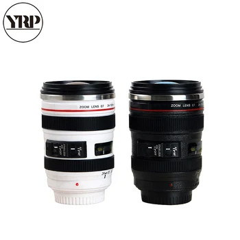 

coffee mug Coffee Lens Emulation Camera Mug Drinkware Travel Hiking Plastic Coffee Tea MUG 400ML Creative Cups And Mugs With Lid