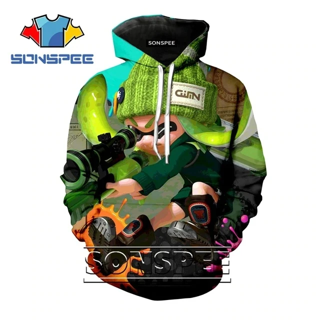 5 SONSPEE, 3D принт, женская, мужская, геймер, диджей, толстовка, панк стиль, крутая спортивная одежда, мультфильм, галстук, Splatoon, косплей, кофты, длинный рукав, Harajuku - Цвет: 5