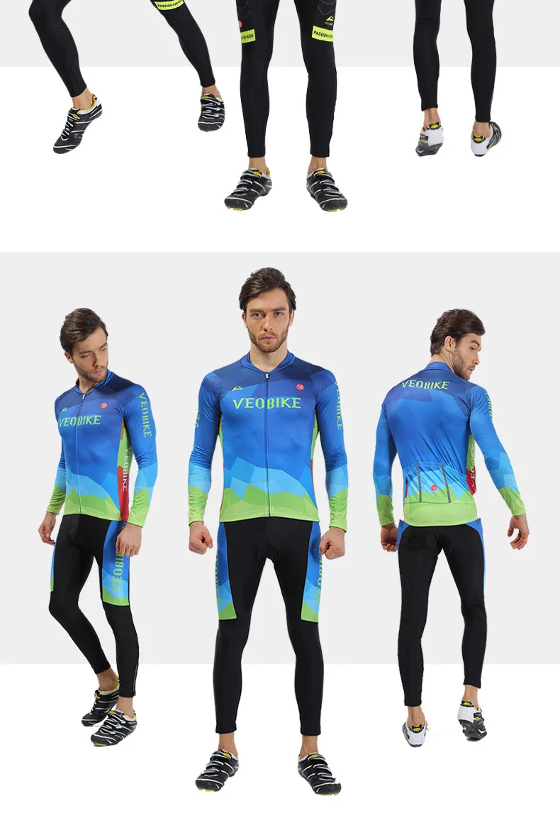 Summer Men Cycling Jersey Ciclismo Set Pro Team Long Sleeve Bike Clothing MTB Sportswear Quick Dry Bicycle Clothes