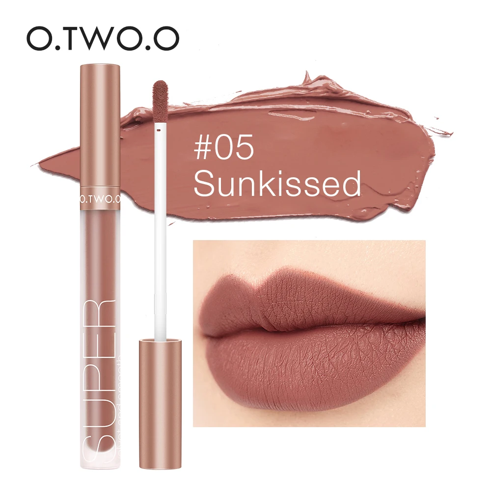 O.TWO.O Lip Glaze Velvet Matte Lip Gloss Waterproof Non Sticky Liquid Lipstick Fragrant Lip Tint Brown Lip Gloss For Dark Skin O.TWO.O Lip Glaze Velvet Matte Lip Gloss Waterproof Non Sticky Liquid Lipstick Fragrant Lip Tint Brown Lip Gloss For Dark Skin